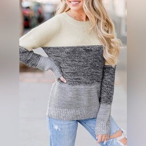 Tri colored sweater size M